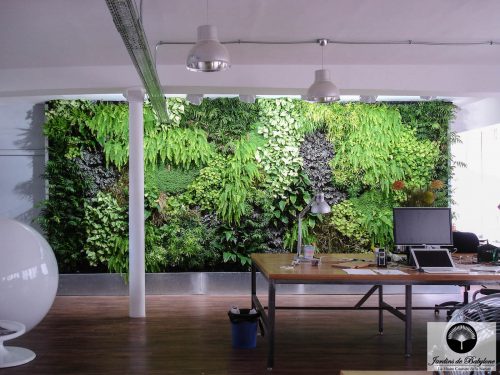 mur végétal bureau de l'agence utopies