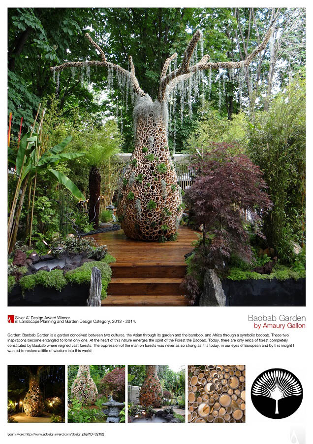  Baobab garden conçu par Amaury Gallon gagne un prix dans un concours