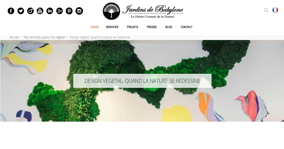 Page De Garde De Design Vegetal www.jardinsdebabylone.fr