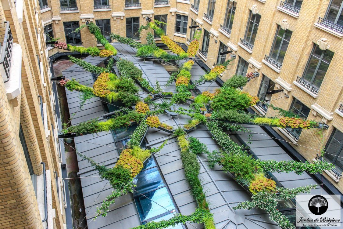 jardin suspendu en haut de 4 immeubles