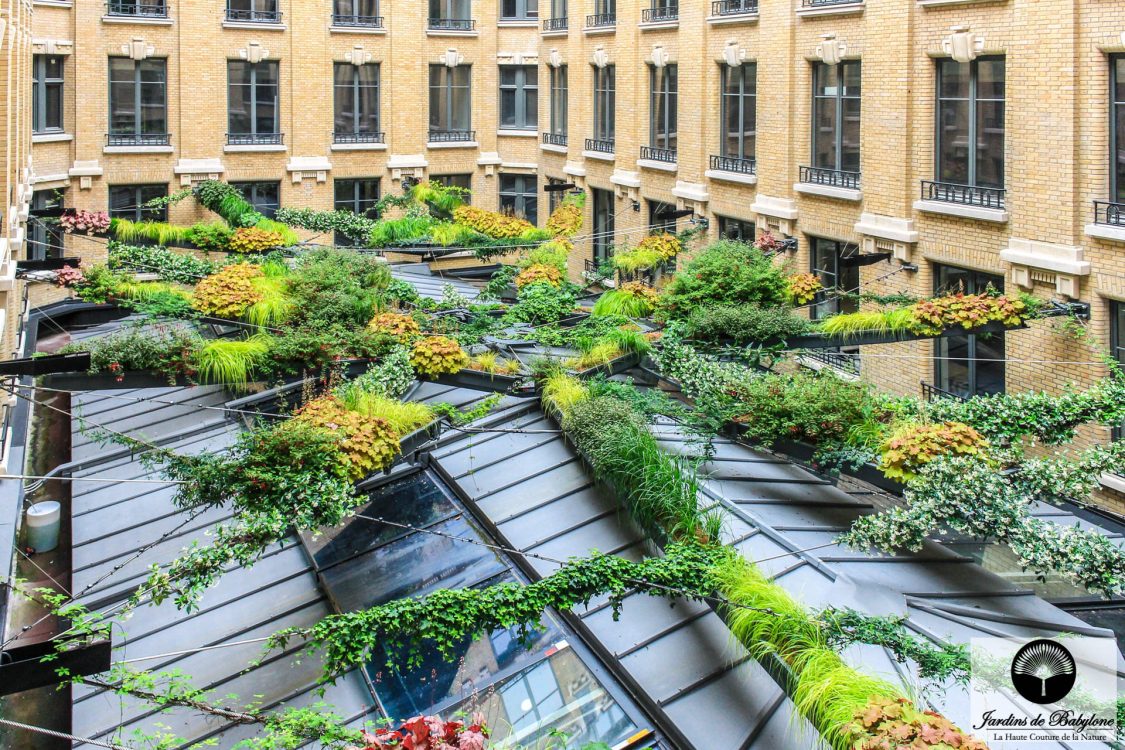 version moderne des jardins suspendus vue perspective