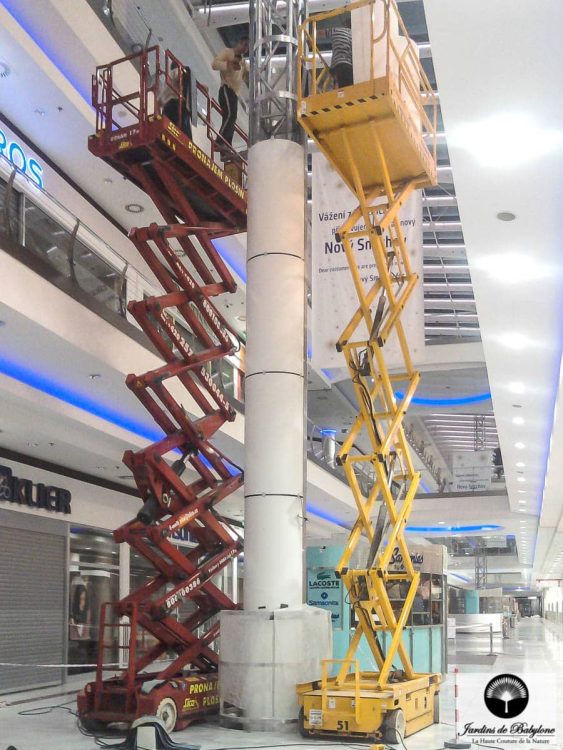 Etancheite pvc pour une colonne végétale