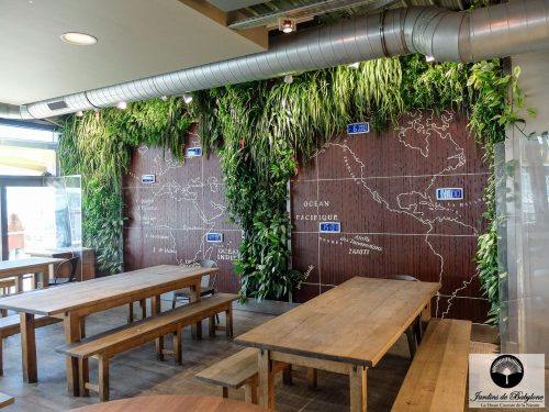 mur végétal restaurant le tour du monde
