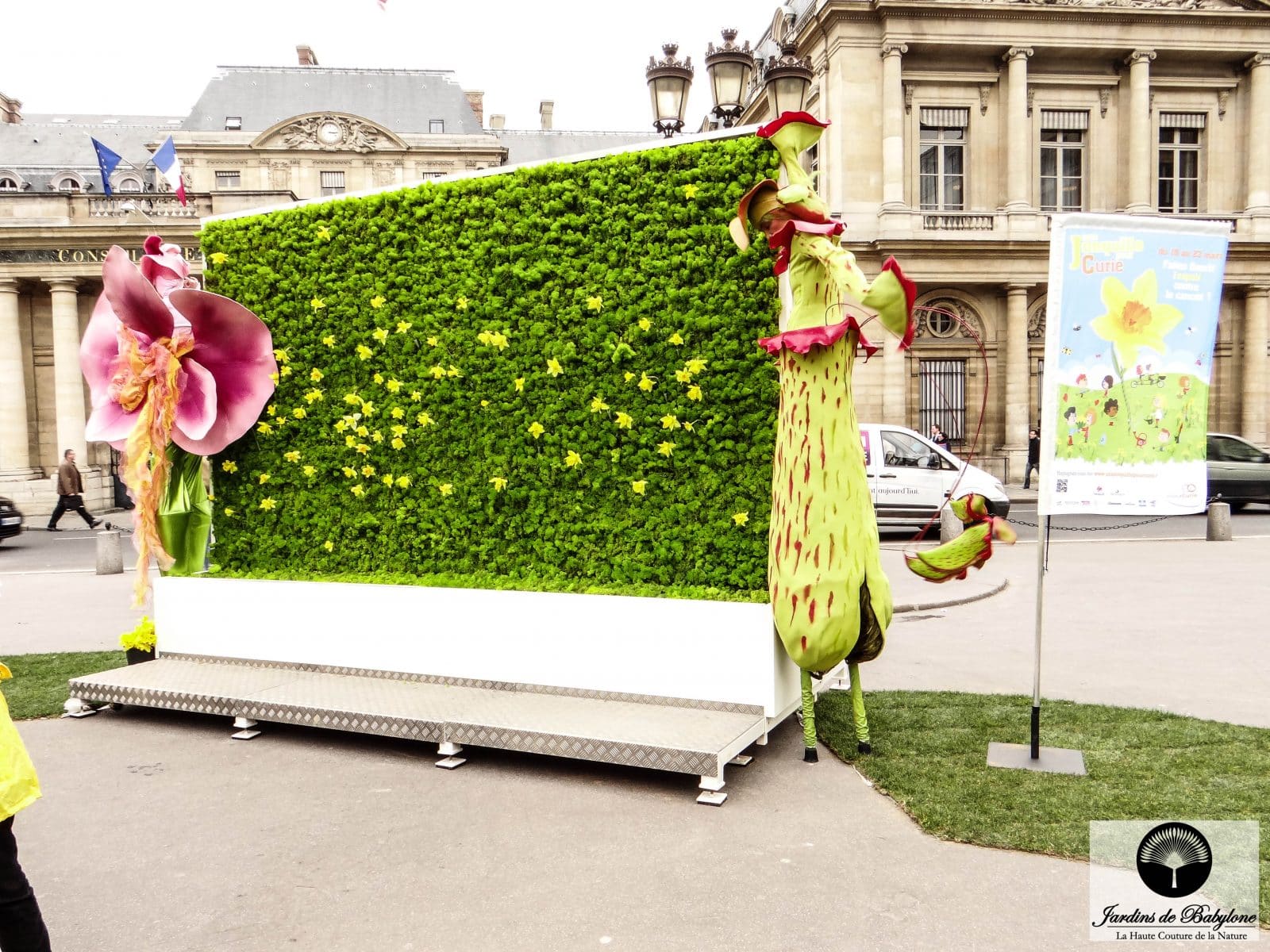 mur floral végétal extérieur