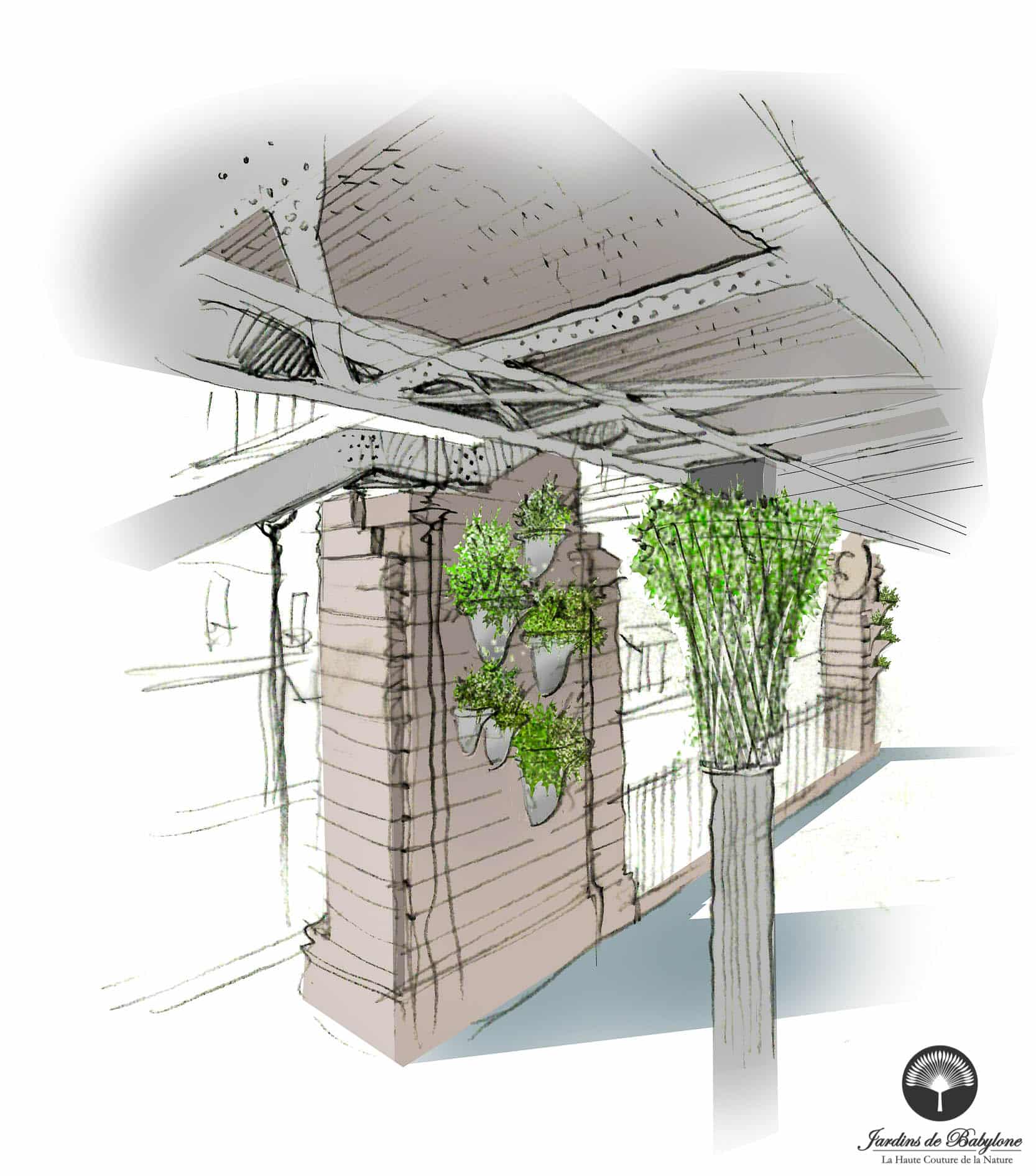 pot en forme de champignon dans le métro