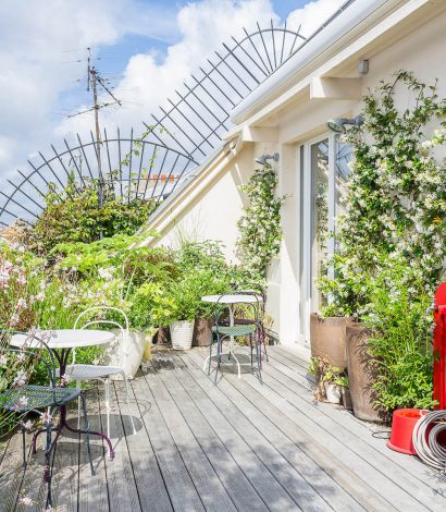 terrasse sur le toit de la FFTM à Paris